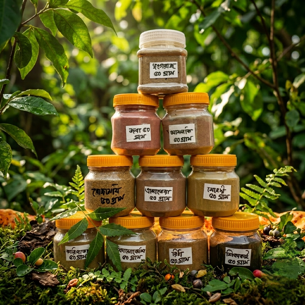 Hair Care Combo Powder – প্রকৃতির শক্তিতে চুলের সম্পূর্ণ যত্ন