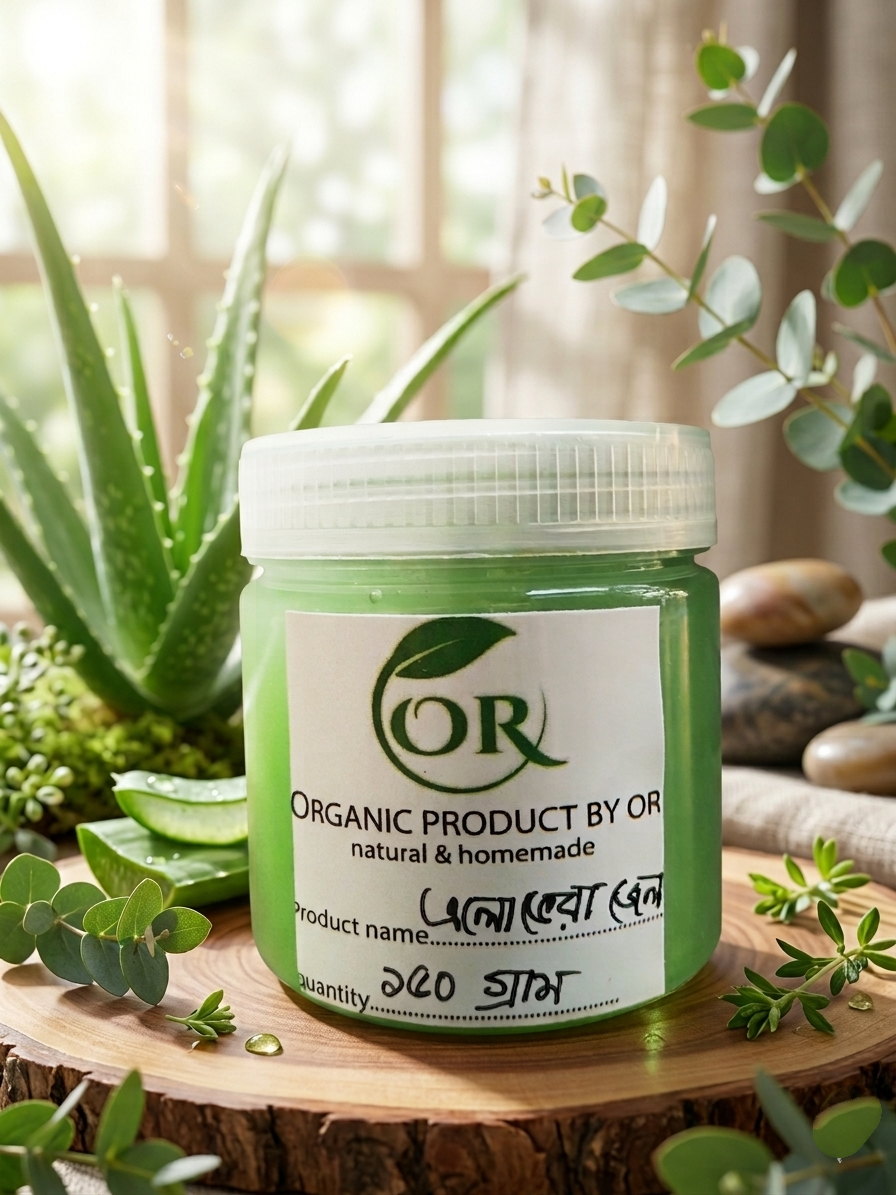 অরগানিক এলোভেরা জেল ( Organic Aloe Vera Gel)  হোমমেড এলোভেরা জেল ১৫০ গ্রাম