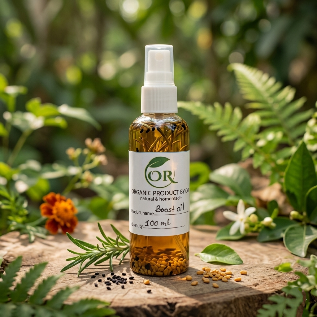 Hair Boost Oil – চুল পড়া কমিয়ে নতুন চুল গজাতে সহায়ক অর্গানিক হেয়ার অয়েল